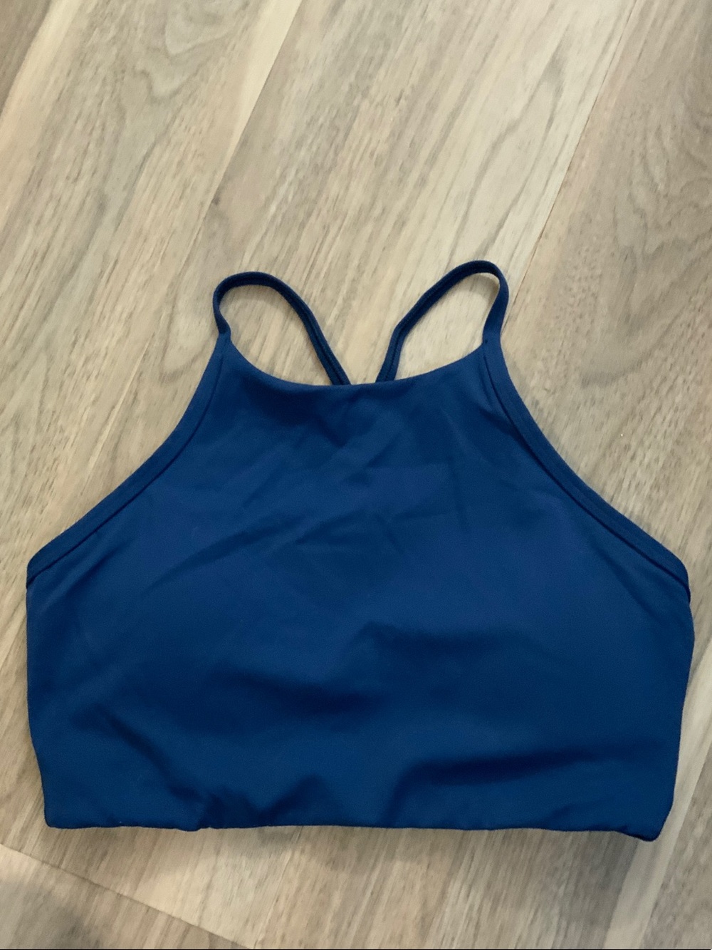 CRZ YOGA High Neck Sports Bra - Navy Blue